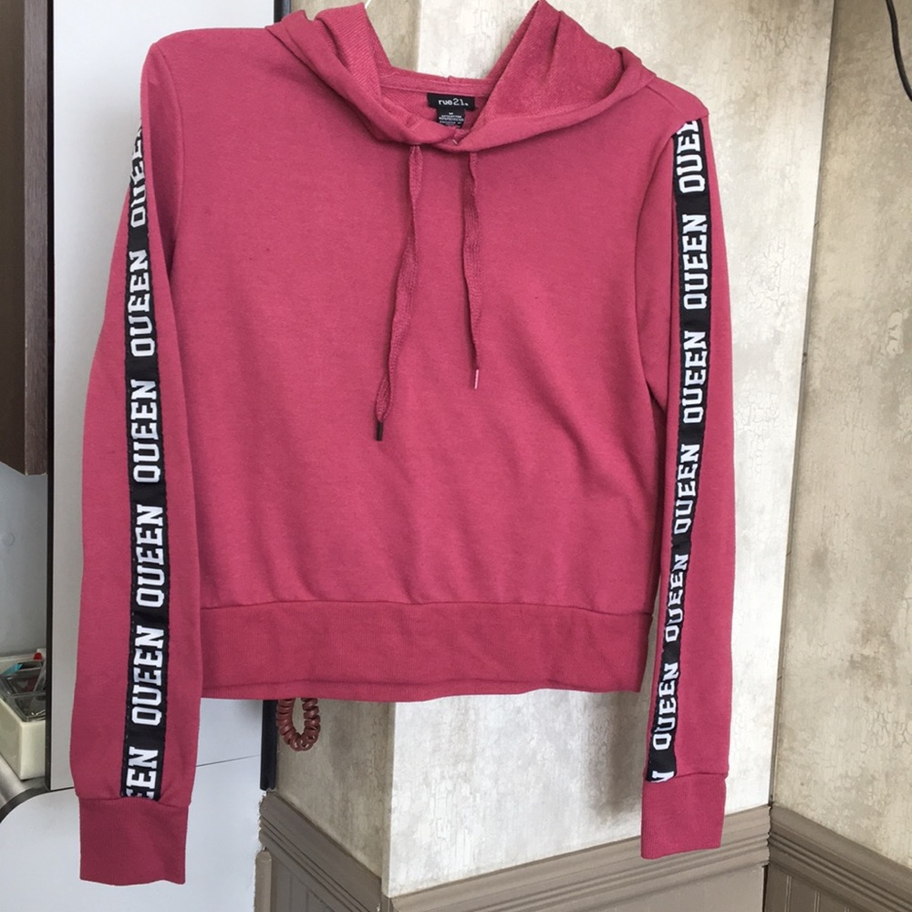 Burgundy Hooded Sweatshirt